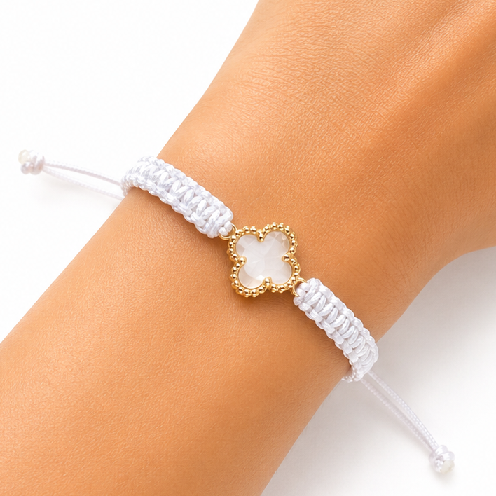 Braclet - tressé blanc