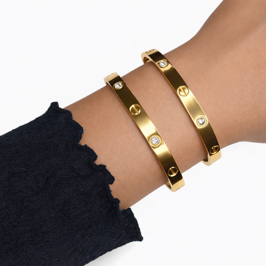 Bracelet jonc- love strass
