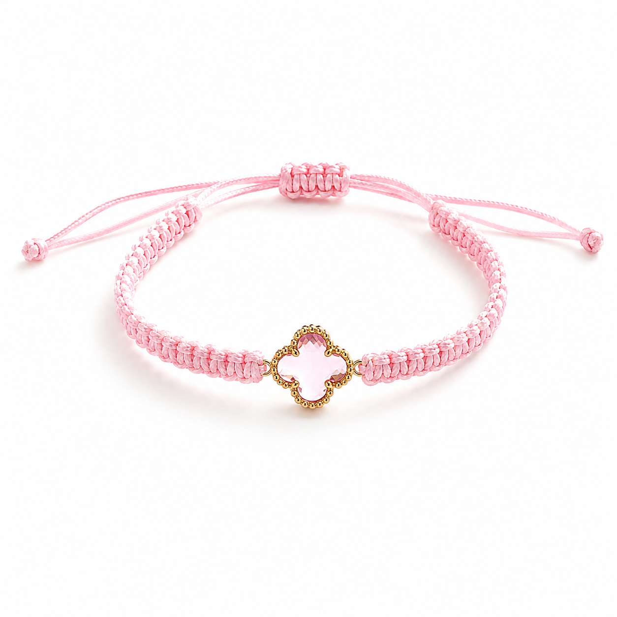 Braclet - tressé rose
