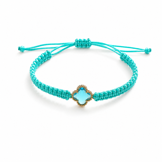 Braclet - tressé bleu