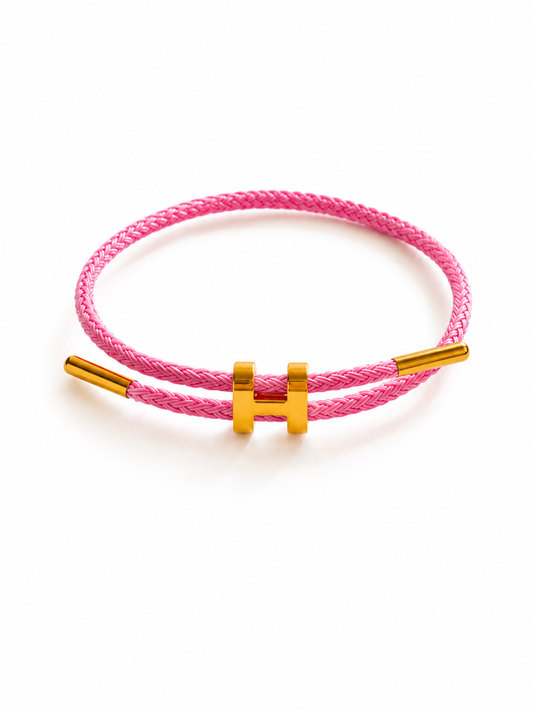 Braclet H- rose Fushia