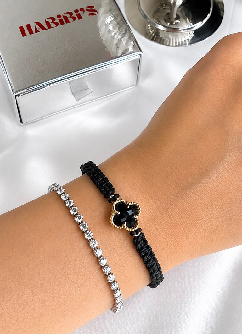 Braclet - tressé noir
