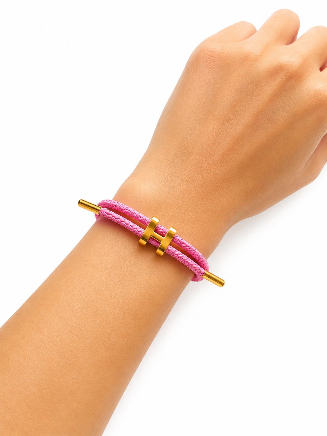 Braclet H- rose Fushia