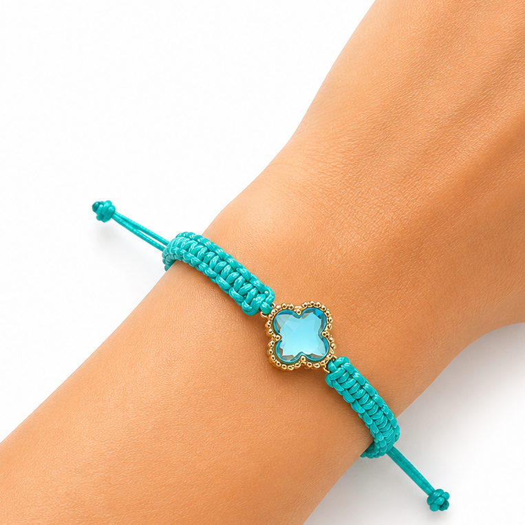Braclet - tressé bleu