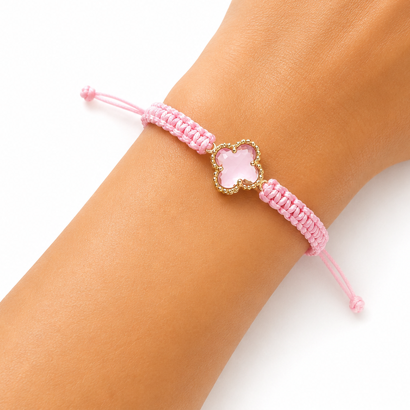 Braclet - tressé rose
